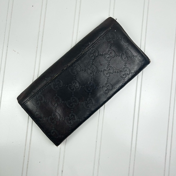 Gucci Brown Bi-Fold Leather Wallet Unisex - Picture 3 of 15